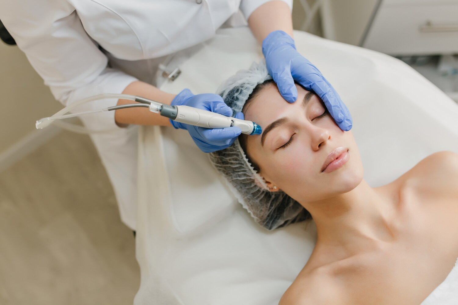 Woman Enjoying Cosmetology Procedures