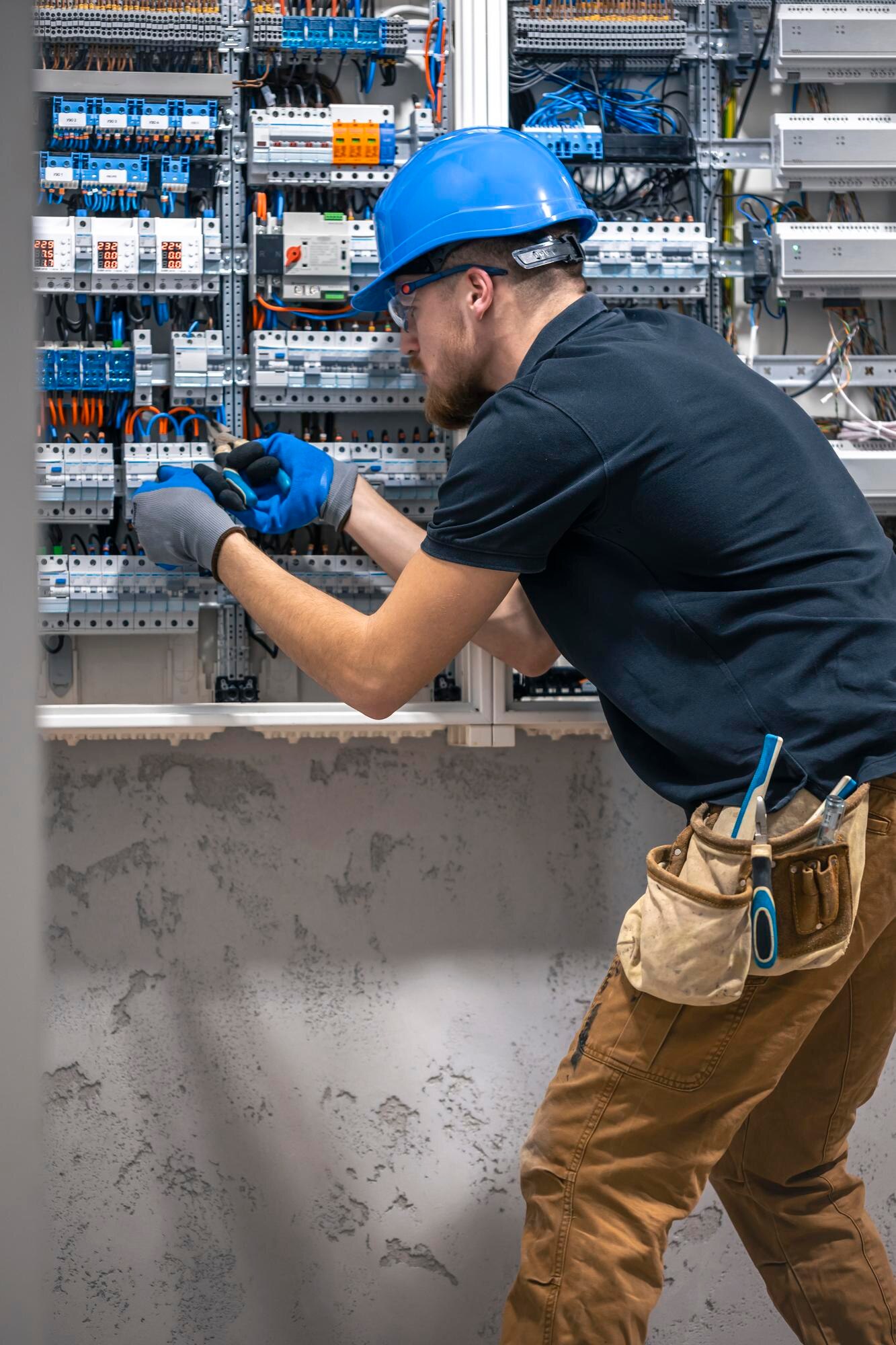 Электрик за работой